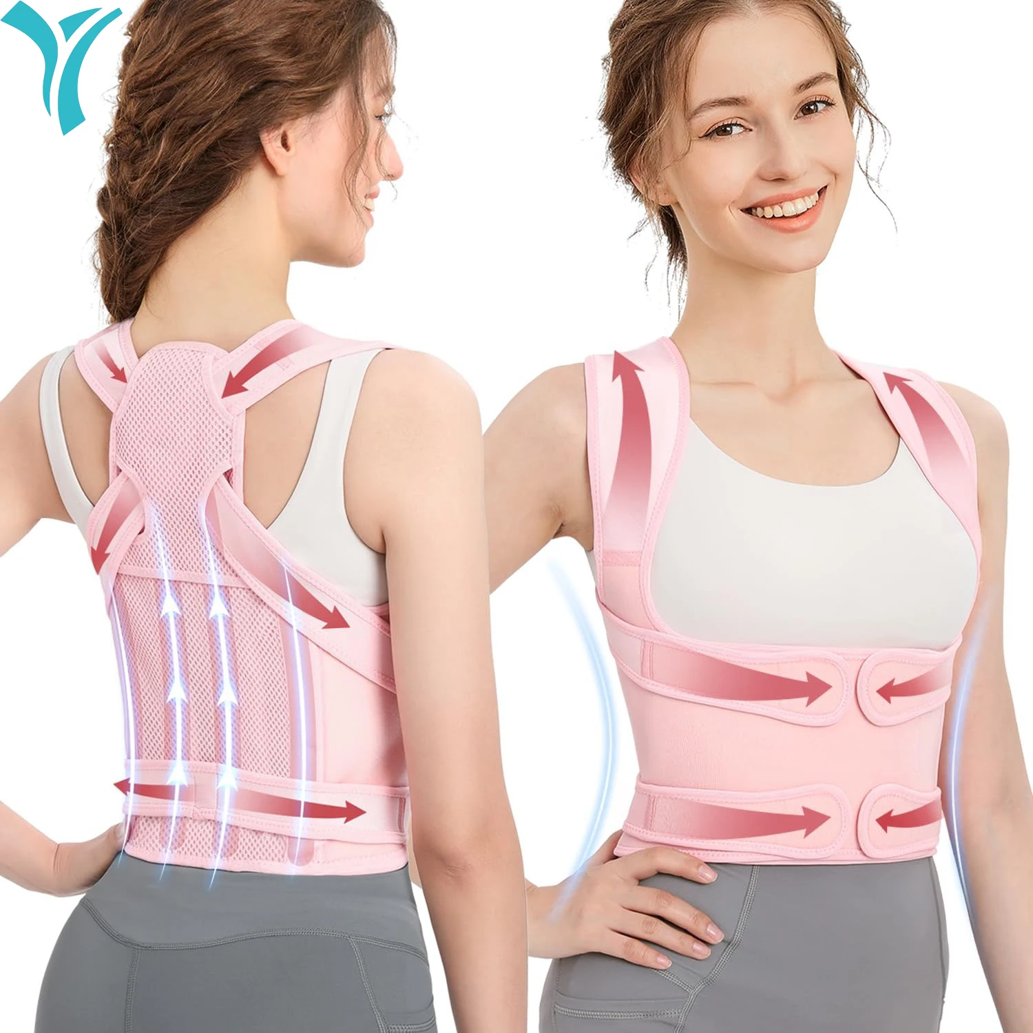 Back Straightener Posture Corrector for Women and Men,Adjustable Posture Back Support,Relieves Back Pain,Scoliosis&Hunchback