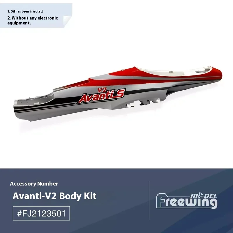 FreFuk80-Accessoires d'avion Avanti V2, fuselage, ailes principales, queue plate, queue verticale, couverture antarctique, cockpit, train d'atterrissage, 80mm