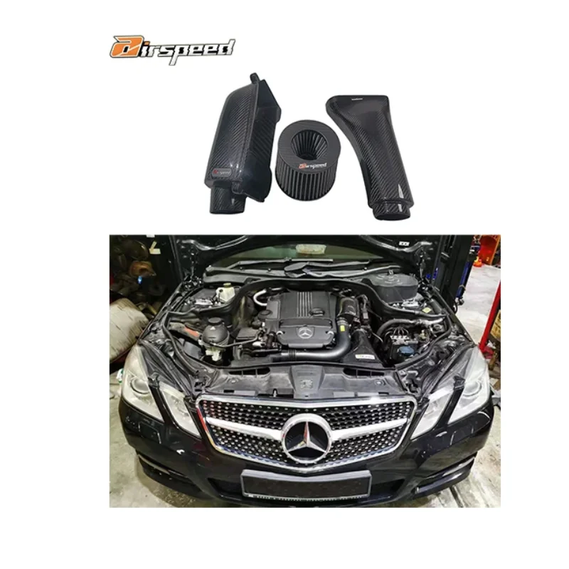 Airspeed Auto Engine Systems 100% Dry Carbon Fiber Cold Air Intake System For BENZ C200 C260 C300 (W204)E200 E260(W212) 1.8T