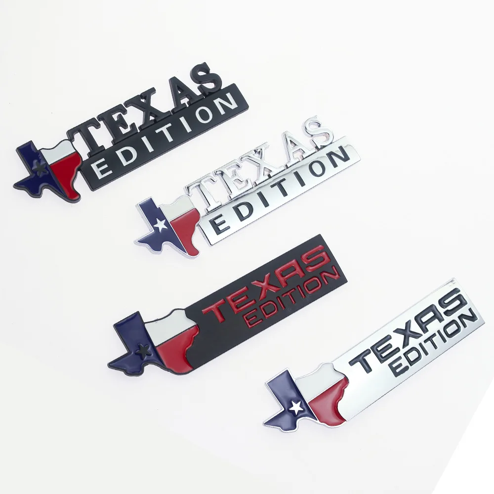 TEXAS EDITION Car Emblem Badge Offroad SUV Modification Tail Sticker Metal Logo Decal