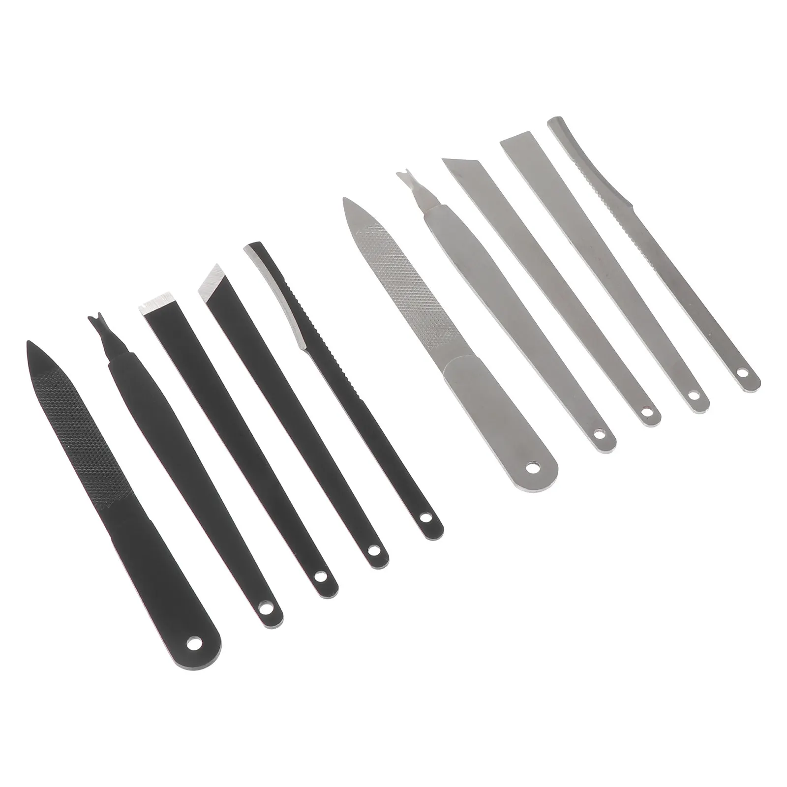 

10Pcs Professional Pedicure Tool Set Stainless Steel Nail Trimmers Toenail Cutters Foot Polishing Props Dead Skin Removers