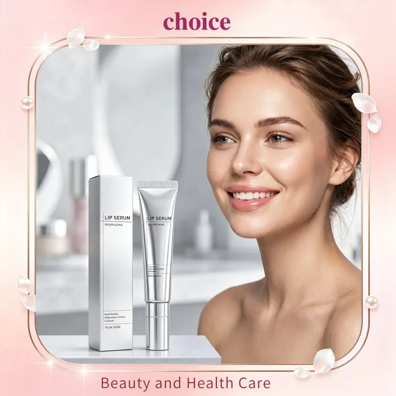 Multi-Peptide Collagen Caffeine Lip Serum Plumping Lip Essence Nourish Dry Cracked Lips Reduce Lip Fine Lines Night Lip Care 10g