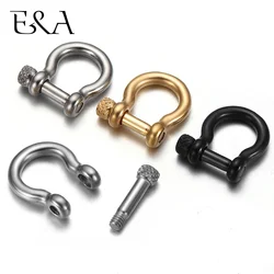 Stainless Steel Horseshoe Toggle Clasp DIY Leather Bracelet Connector Hooks for Jewelry Making Supplies Accessories