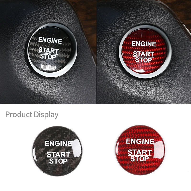 

For Mercedes Benz A B C Class GLC GLA CLA ML GL Class W176 W246 W205 Engine Start Button Real Carbon Fiber Cover Car Accessories