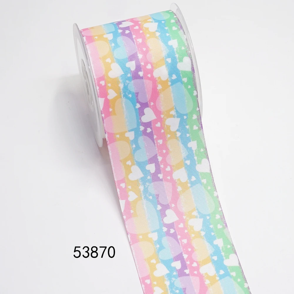 DIY Cartoon Flower Printed Grosgrain Ribbon For Craft Supplies Sewing Accessories 5 Yards. 50390