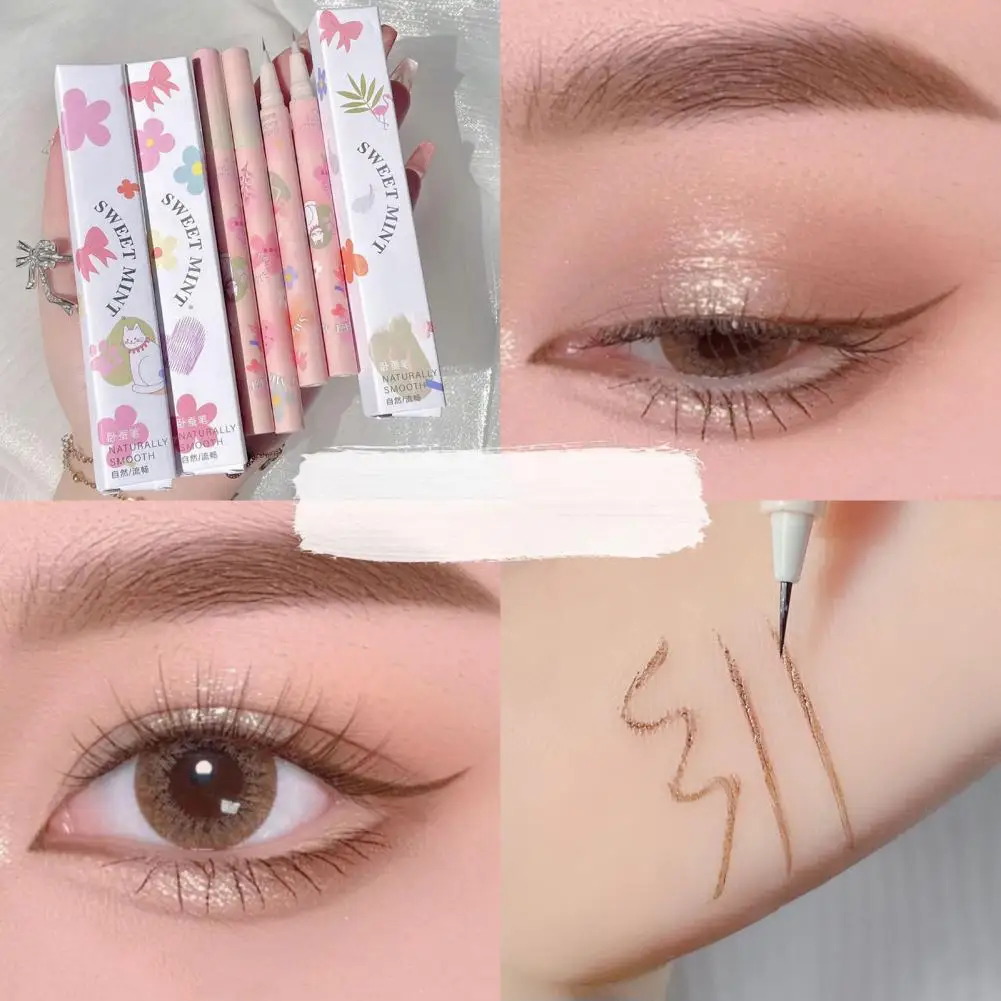 

Safe Eyeliner Pencil Easy to Use Fashion Lie Silkworm Liquid Eyeliner Pen High Pigmented Liquid Eyeliner for Wedding