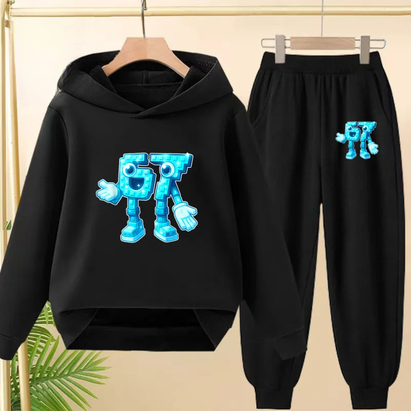 

Six Seven Print Tracksuits Cartoon Kids Hoodie Sweatshirt Funny Leisure Clothes Top+Pants Boys Girls Toddler 3-12Yrs Fashion Set