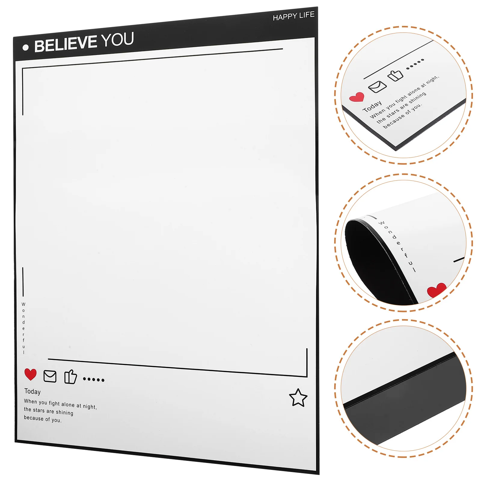 Magnetic Notepad Whiteboard for Refrigerator Writing Calendar Planning Board Sticky Message List Pad Home Office Organization