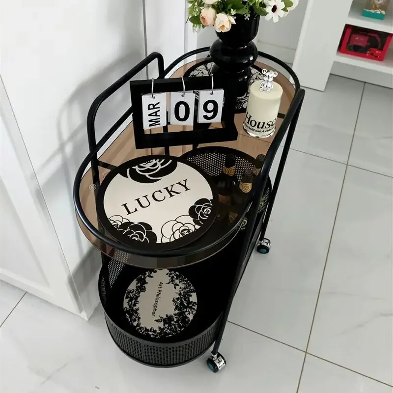 Sofa Side Table, Living Room Balcony, Household Coffee Table, Mobile Small Table, Creative Storage, Small Cart, Storage Rack