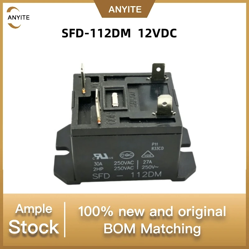 New2PCS/LoT    SFD-112DM  12VDC      4PINS 30A