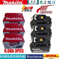 Genuine makita 18v Battery 6.0Ah With Charger BL1860 Rechargeable Lithium Ion Makita 18 v battery BL1850 BL1880 BL1860B