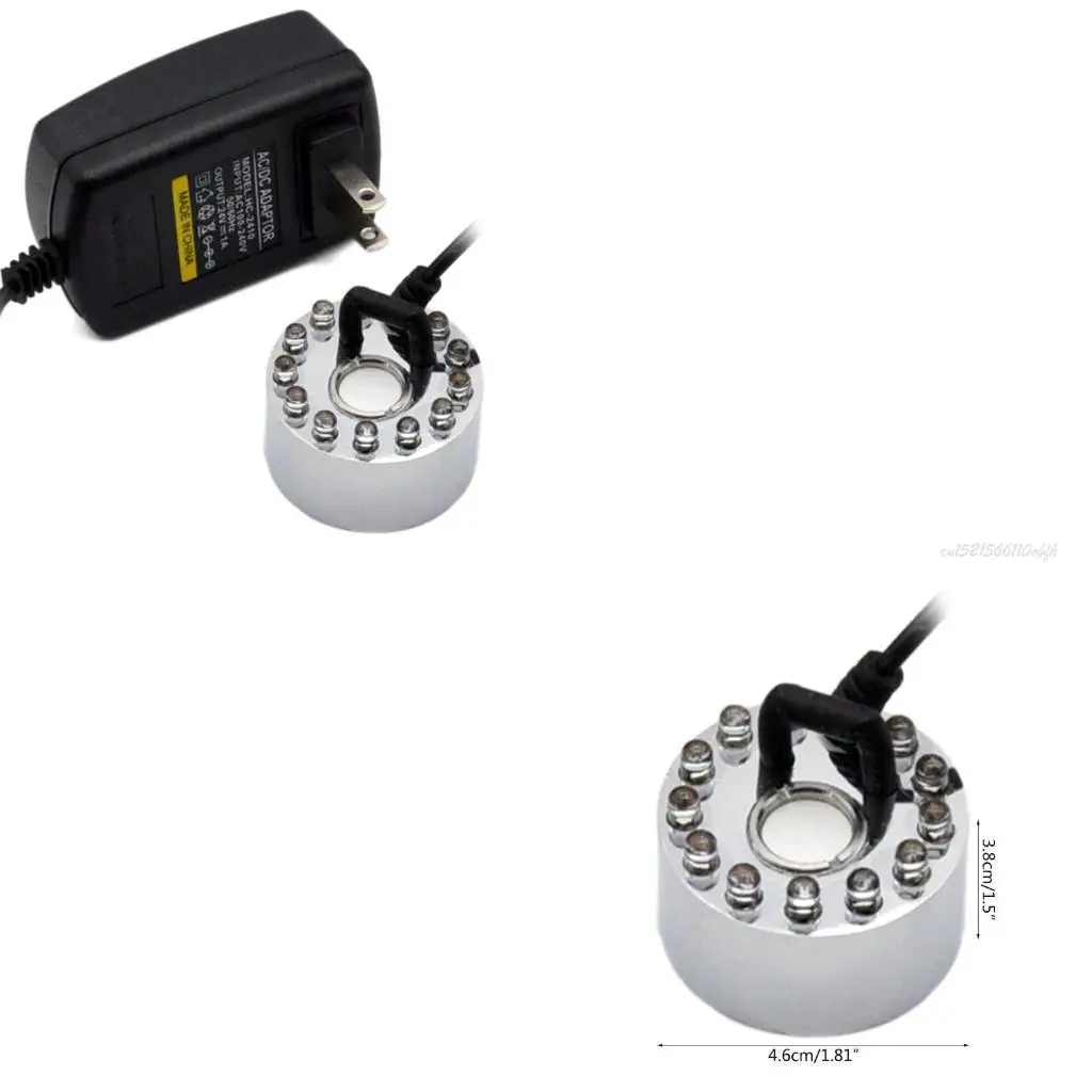 

27RB ультразвуковой генератор тумана, туманообразователь, распылитель, фонтанчик для воды, пруд, 12 светодиодный распылитель,