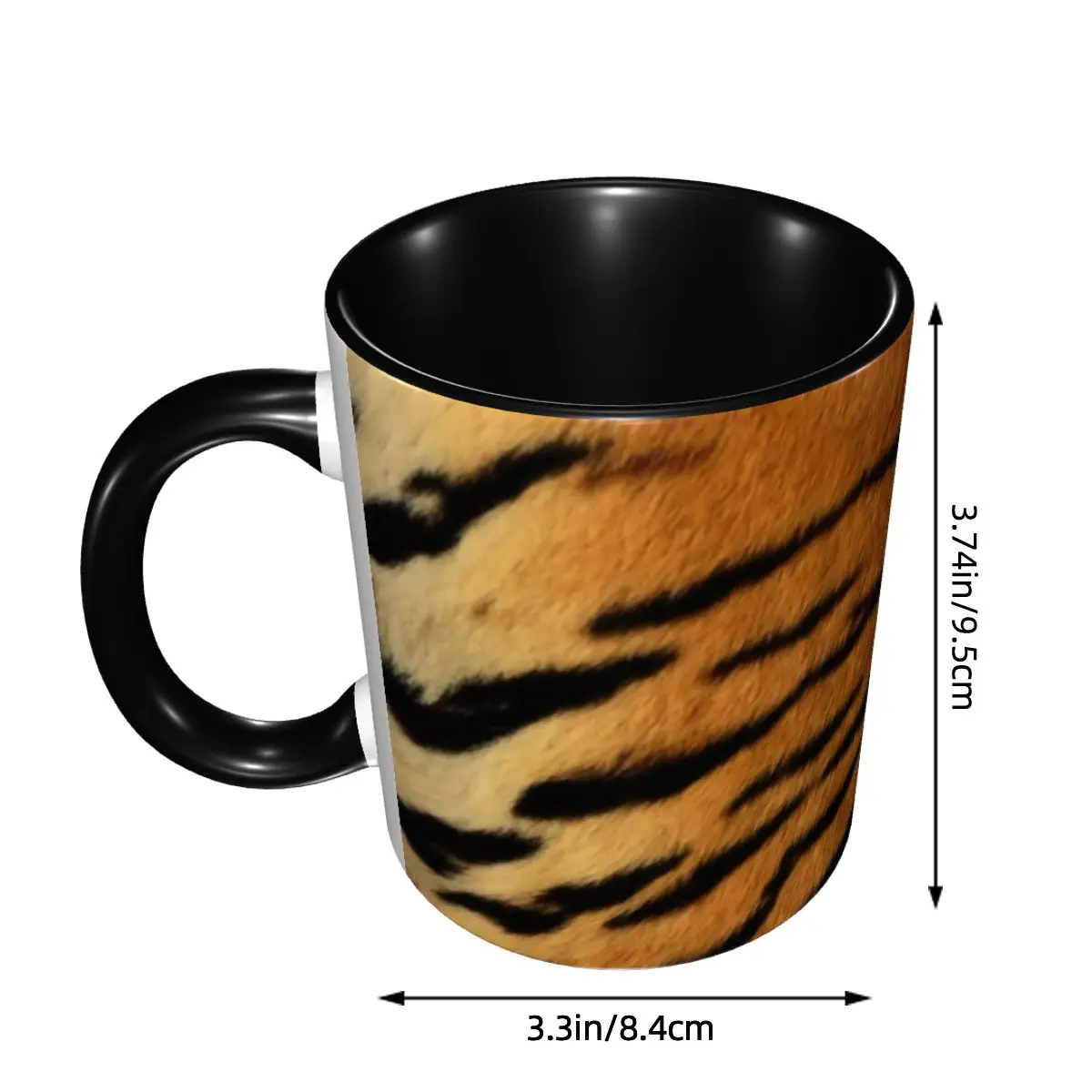 Tiger Skin Pattern Lover Coffee Mug DIY Customized Ceramic Milk Tea Mug Cup