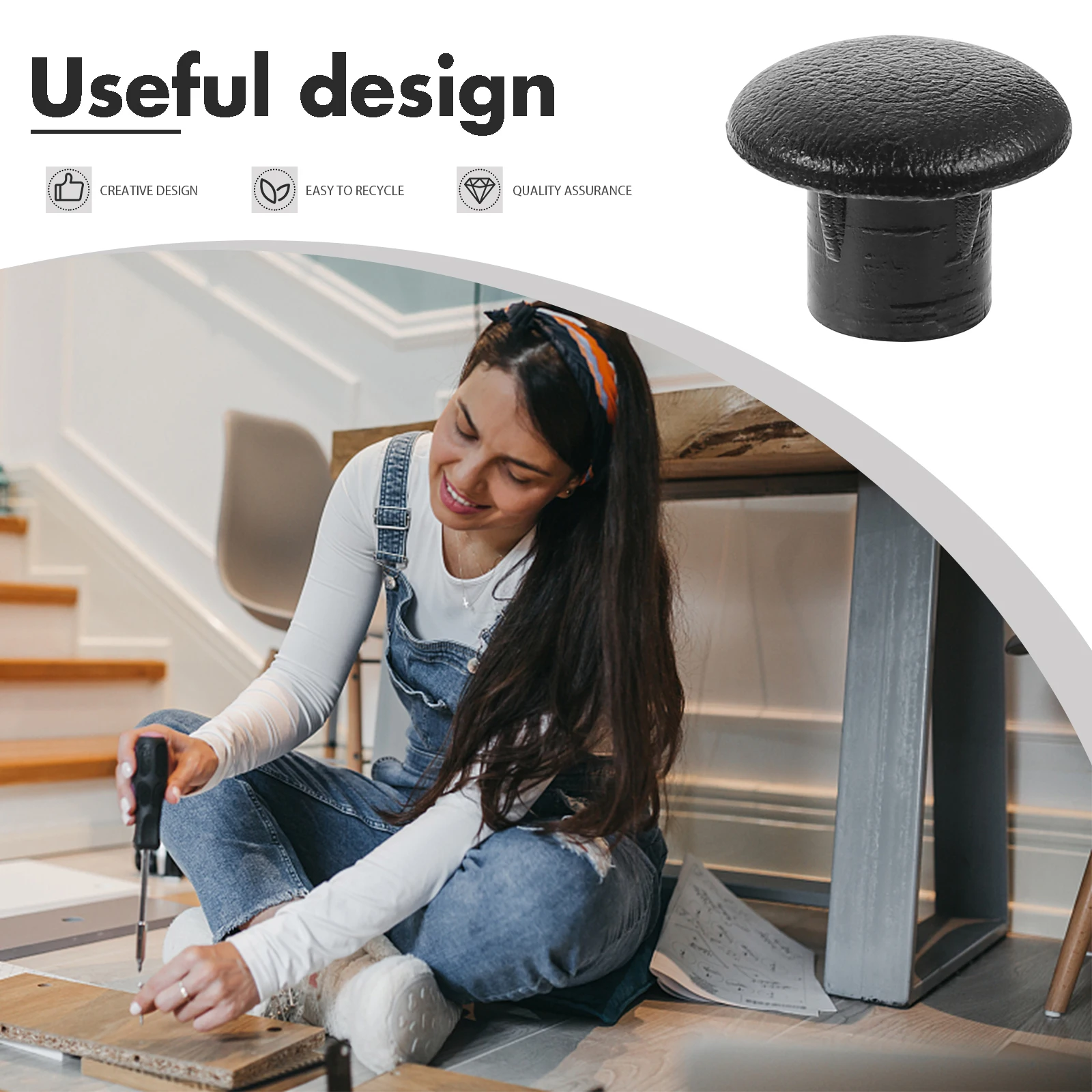 

500Pcs Plastic Small Screw Hole Plugs Furniture Durable Caps for Cabinet Desk Chair Wardrobe Closet Plugs for Screw Hole