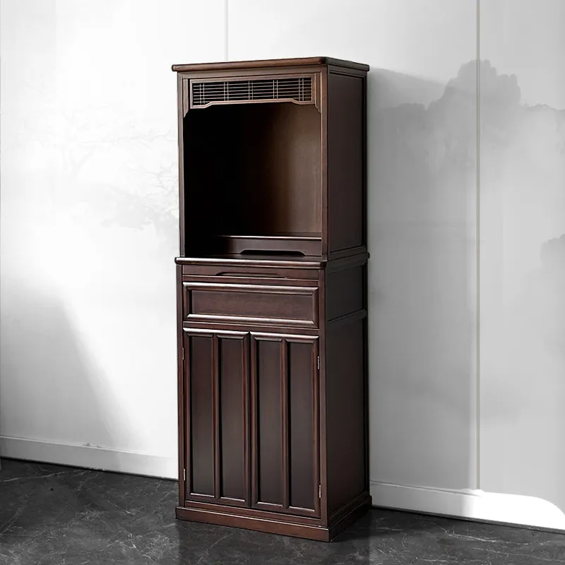 YFY  new chinoiserie standing cabinet solid wood buddha cabinet shrine  god of wealth for home buddha niche