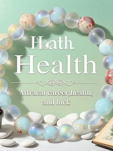 1 pieza de pulsera de cuentas de cuarzo aura y sedimentos oceánicos - Unisex - Joyería de cristal homog - Trae la abundancia