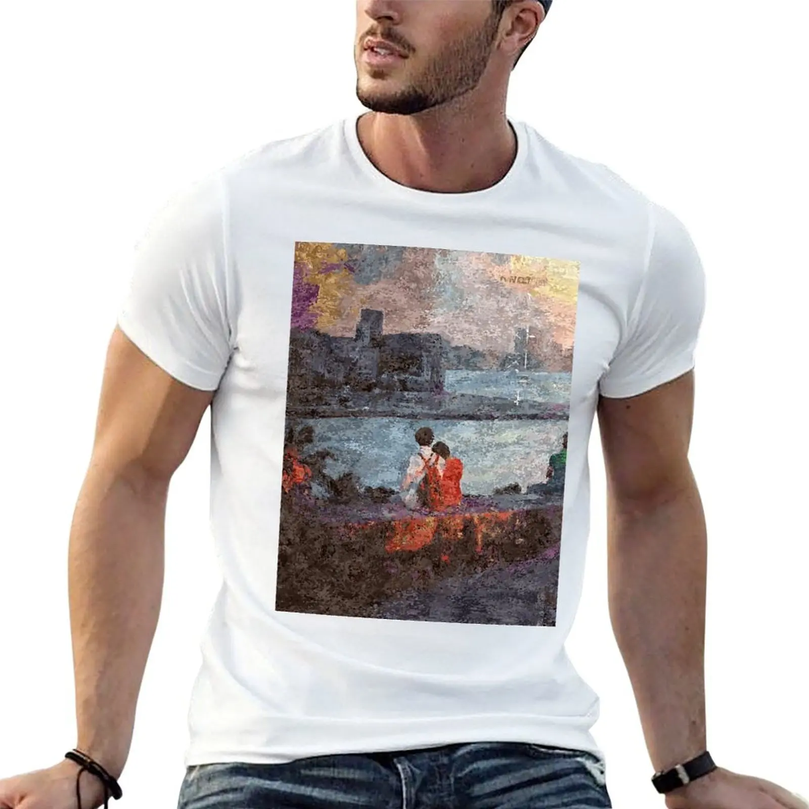 

- t graphic shirt designer Sunset shirt t 2 man man T-Shirt Encounter