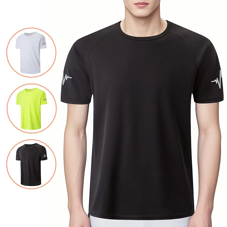 1/3/4 Stück Sommer Herren Bedrucktes, schnell trocknendes, atmungsaktives, kurzärmeliges, lockeres, sportliches, lässiges T-Shirt in Übergröße, mehrfarbige Auswahl – Detail 23
