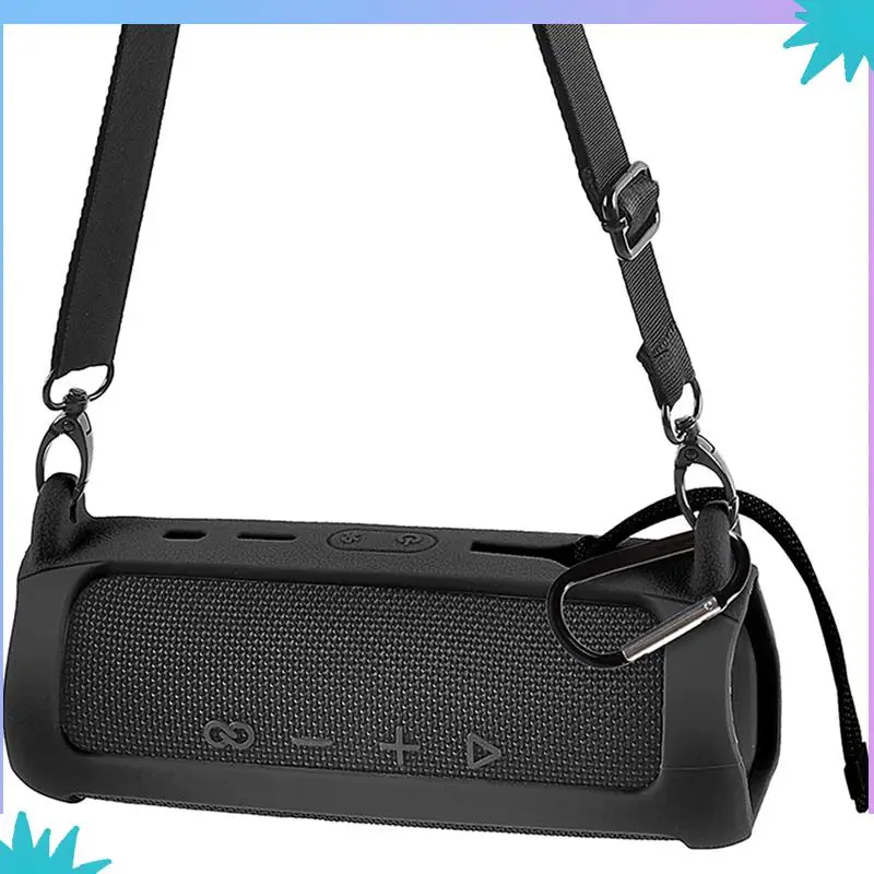 Abzw 3x para flip 6 caso capa saco de armazenamento de áudio com alça de ombro mosquetão viagem carregando saco de armazenamento protetor