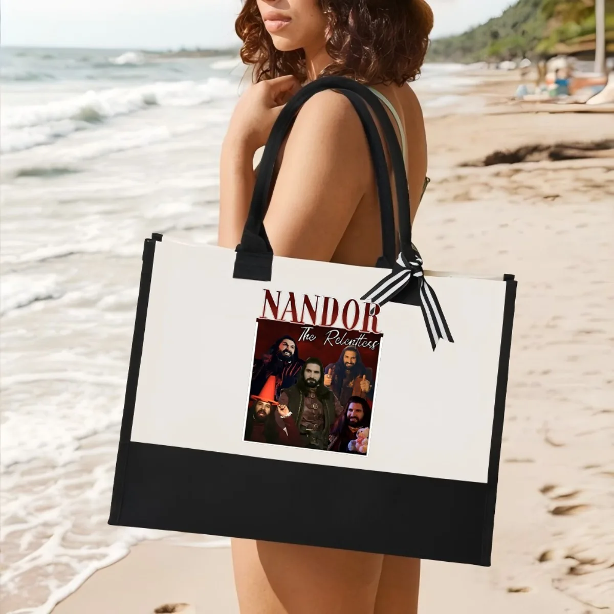 

Nanr the Relentl 2026 Новое поступление, модная практичная просторная многоразовая большая сумка с принтом, 2-цветная сверхмощная большая сумка