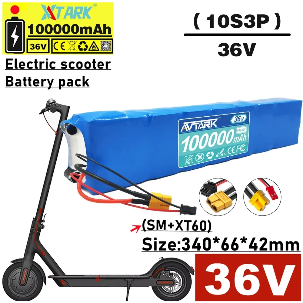 

10S3P 36V 100000mAh 36v Electric Scooter Battery Pack 18650 Lithium M365 Electric Scooter 36v Battery Scooter