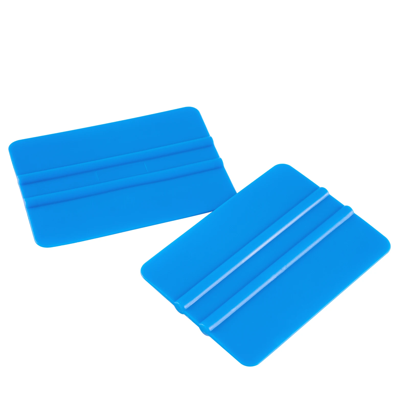 Blue Plastic Card Squeegee for Vinyl Wrap Window Tint PPF, Anti-Scratch Bubble and Water Removal, Film Application Car Wrap Tool