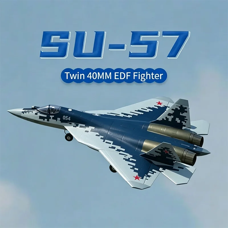 XFly SU-57 Twin 40MM EDF Jet  4CH Electric Model Aircraft Fighter Fixed Wing Magnetic Suction Head Cover No Glue Needed SU57 PNP