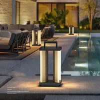 Solar Powered Outdoor Pathway Decoration Waterproof Lawn Lamp  Spot Lights Led  Bollard lampu/taman/Garden 