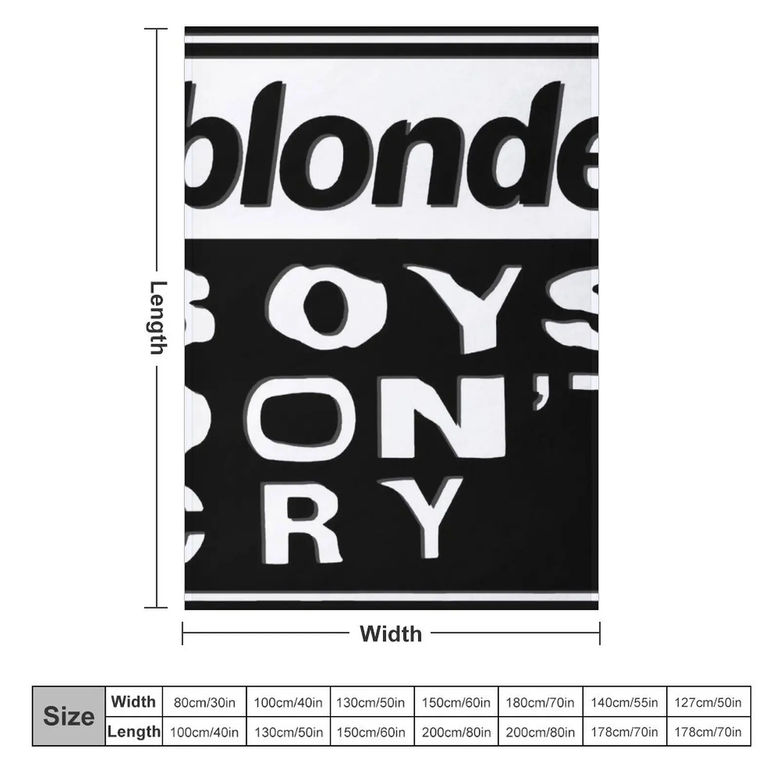 Blonde Boys Don't Cry Poster Throw Blanket Soft Beds bed plaid Flannel Beautifuls Blankets