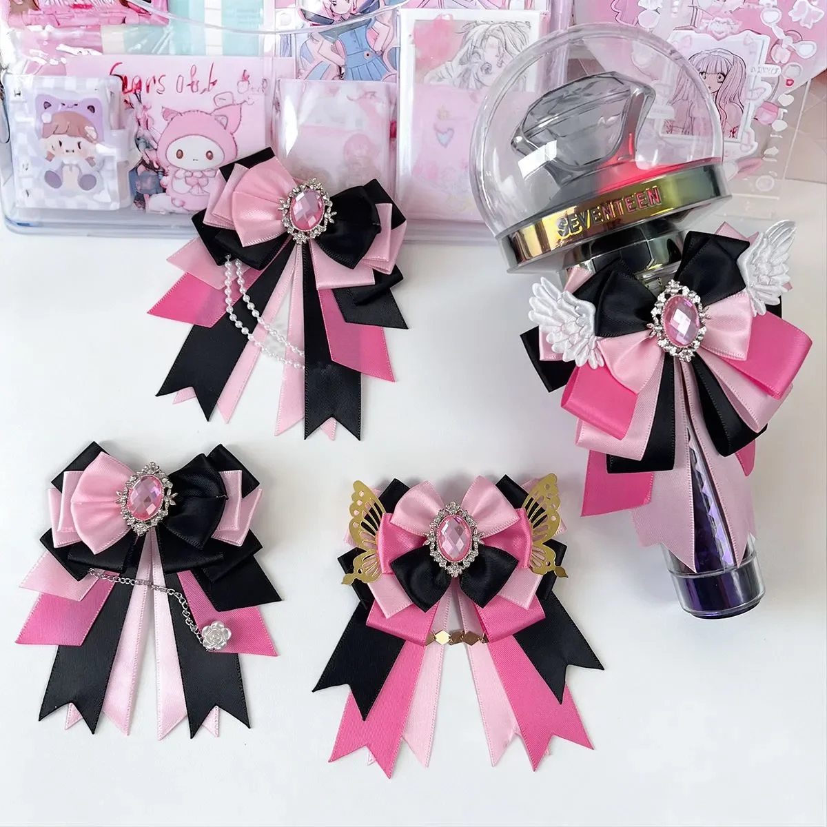 

Оригинальная лента ручной работы с кристаллами, галстуки-бабочки, концертные палочки, легкие палочки, банты, женская одежда в стиле Лолиты, рубашки с воротником и цветами