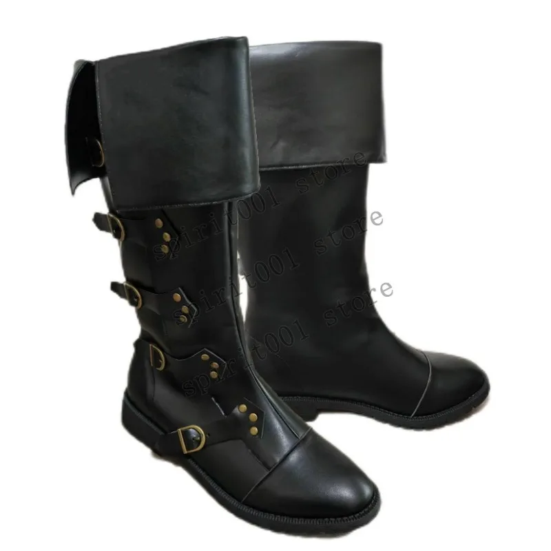 medieval-pirate-renaissance-boots-steam-punk-shoes-european-and-american-carnival-high-top-role-playing-men's-boot-new-2026