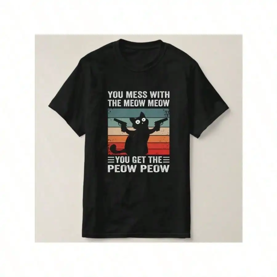 เสื้อยืดลายแมวแมวตลก