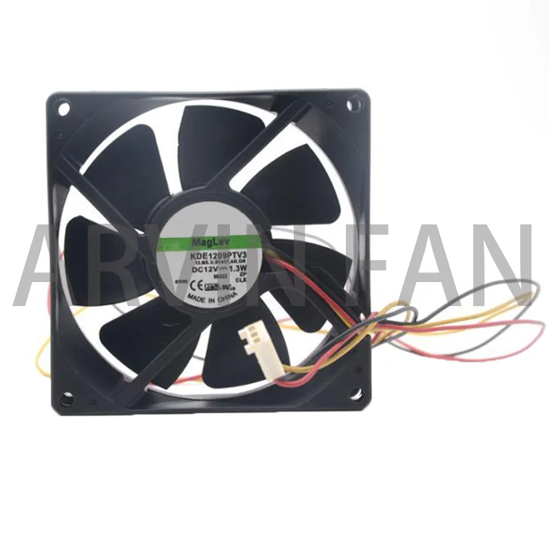 Original KDE1209PTV3 9cm 9.2cm 9225 92*92*25mm 9.2*9.2*2.5cm 9025 12V 1.3W 9CM Maglev Advanced Cooling Fan