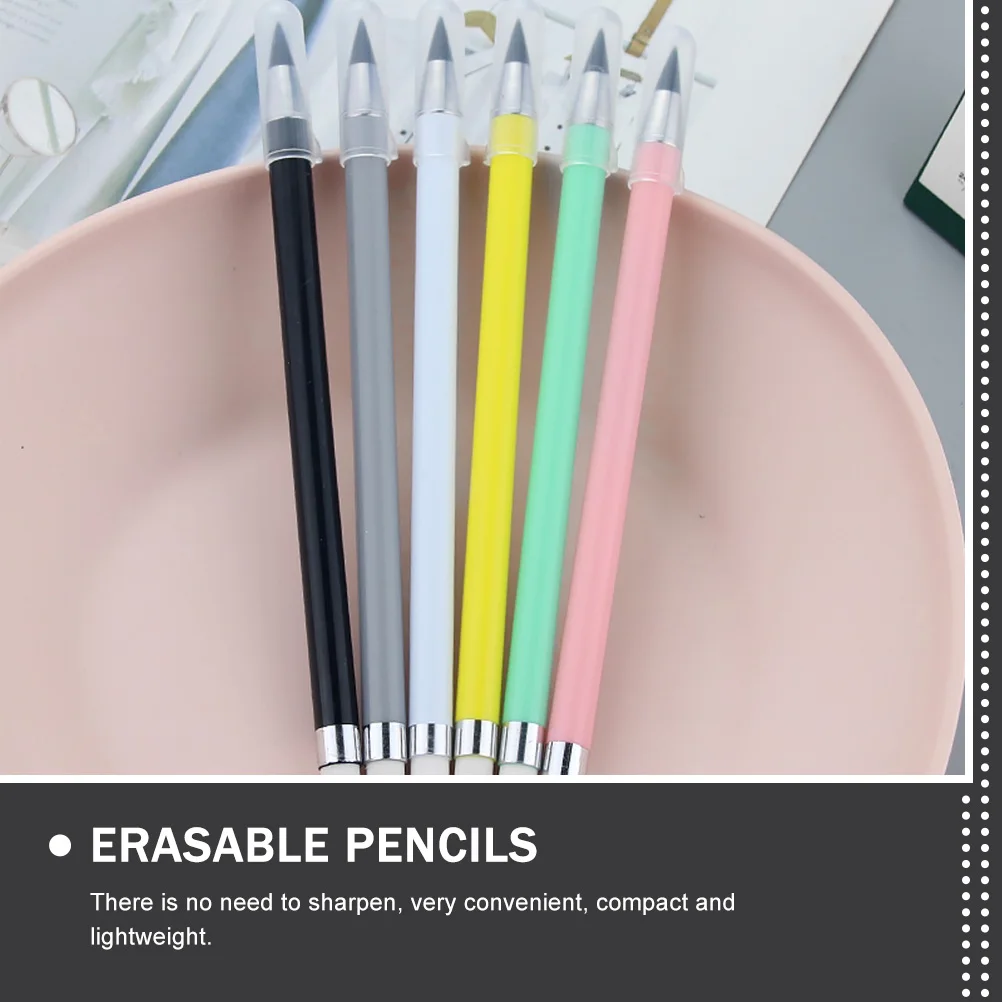 

6Pcs Inkless Study Pencils Non Sharpening Erasable Kids Pencils For Drawing Writing Sketching Artists Students