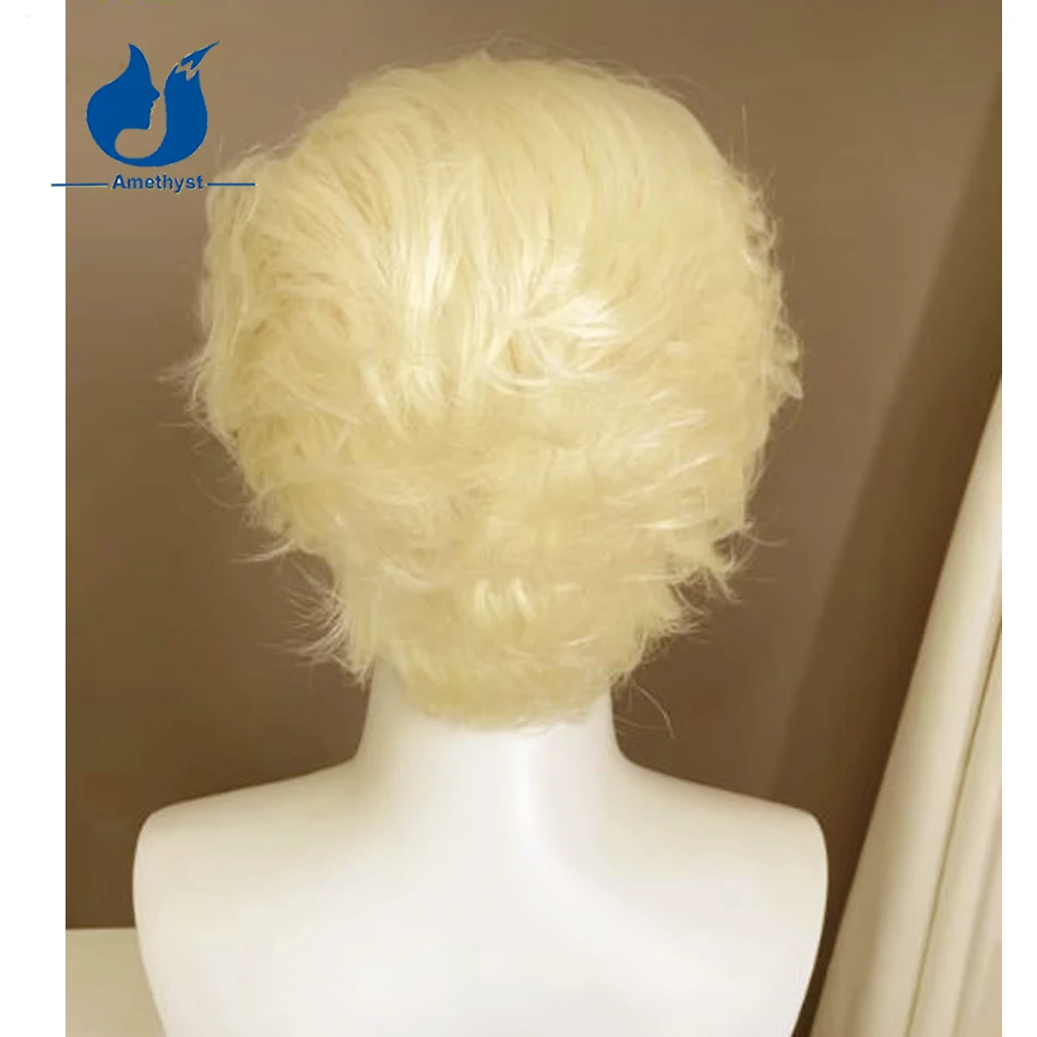 جمشت الطبقات الذئب قطع شقراء 613 موجة شعر مستعار شعر الإنسان 13x4 الدانتيل شعر مستعار أمامي قبل قطعها البرازيلي ريمي قصيرة بوب للرجال #4