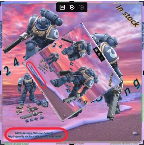 

JOYTOY Dark Source Warhammer 40K Ultramarine Arbiter 1:18 Joints Movable Soldier Figure Toy Gift