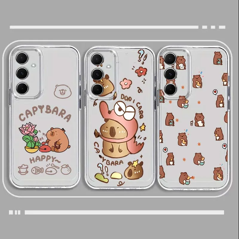 

Capibala Anime Cute For Samsung Galaxy A73 A72 A71 A55 A54 A53 A52 A51 A33 A25 A22 A15 A14 A05 Transparent Phone Case