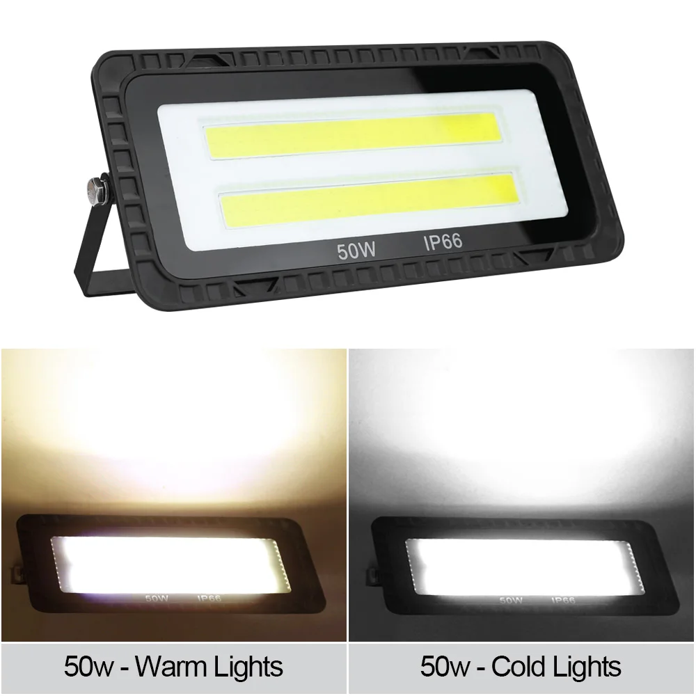 Outdoor LED Flood Lights IP66 Waterproof Floodlight AC 220V 200W 100W 50W Garden Wall Lighting Projector Landscape Spotlight LED