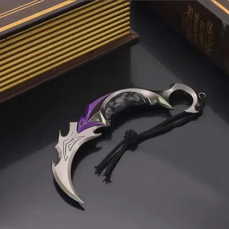 15cm Valorant Weapon Karambit Knife Melee Reaver Game Peripheral Katana Samurai Sword Metal Uncut Blade Ornament Gifts Toys Boys