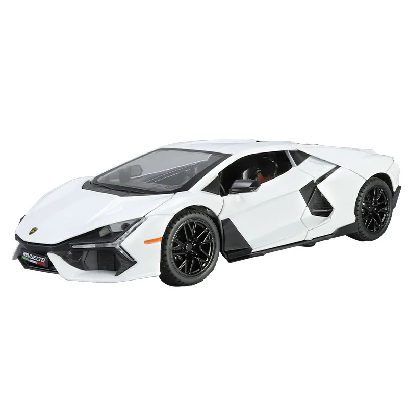 1:24 Lamborghini Revuelto Sports Car Model Diecast Metal Toy Vehicles Car Model Sound Light Collection Kids Toy Gift