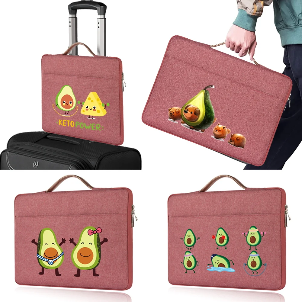 Laptop Sleeve Case 11 12 13 14 15 Inch for DELL Notebook Bag Carrying Bags Avocado Pattern Print Macbook Air Pro Shockproof Case