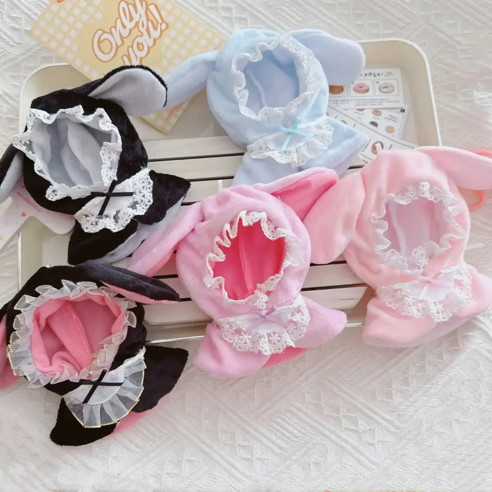 10cm Dolls Accessories Cotton Doll Clothes Maid Shawl Cloak Black Pink Blue Exquisite Beautiful Clothing Dress Up Present