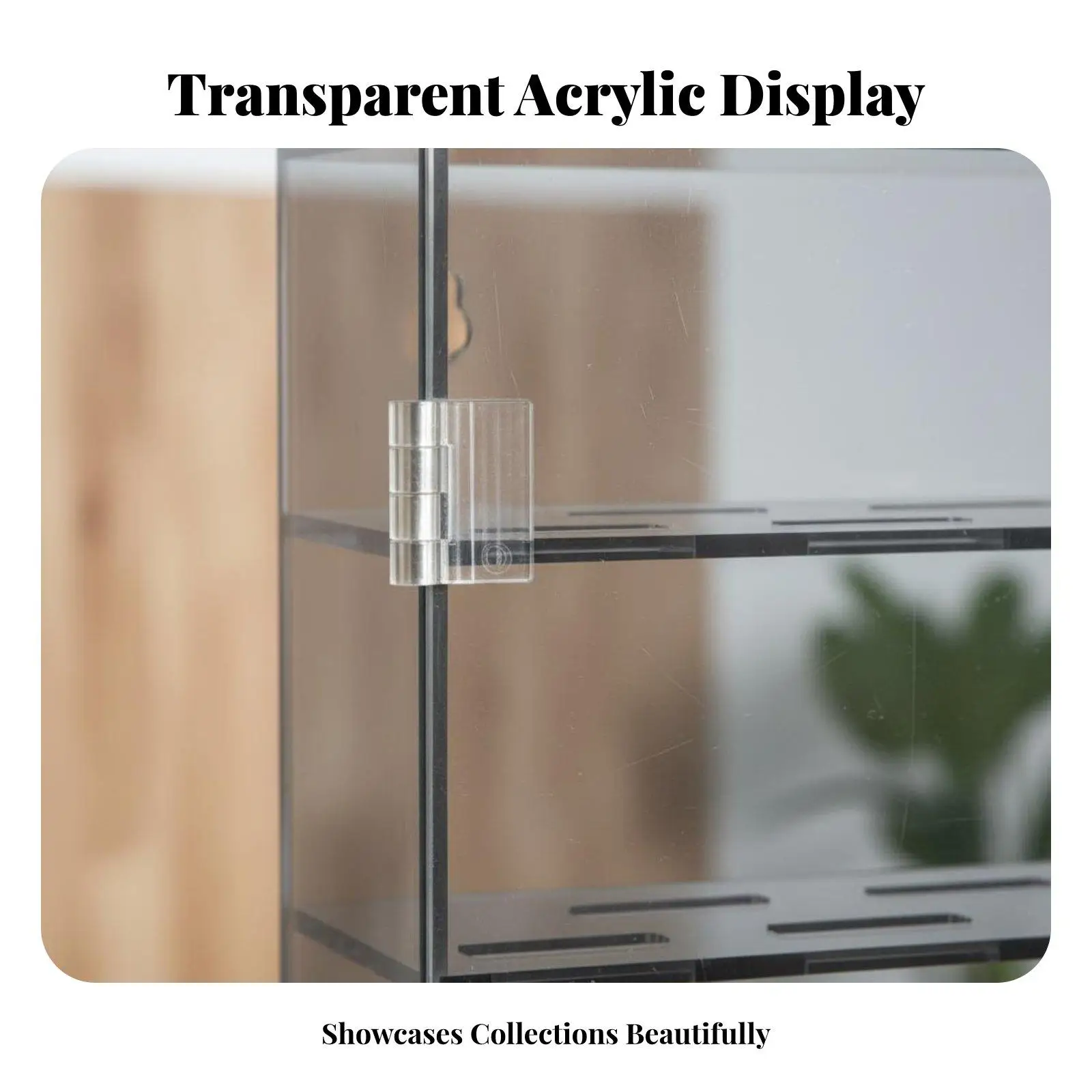 Acrylic Coin Medal Display Organizer 5 Layer Clear Case for 35 Challenge Coins Badges Dustproof Hinged Cabinet Desk Shelf