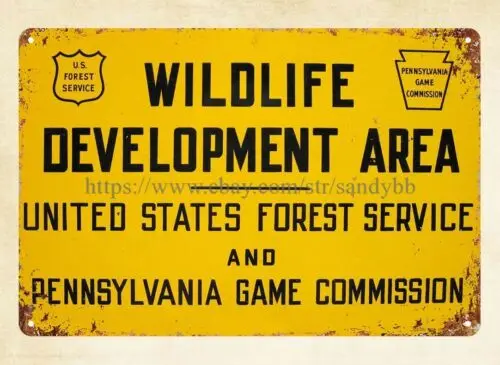wildlife development area metal tin sign office decoration ideas