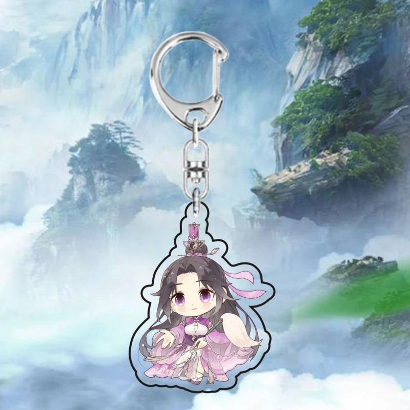 Anime Renegade Immortal Acrylic Pendant Keychains WangLin LiMuWan Accessories Car Key Chain Key Ring Phone Bag Hanging Jewelry