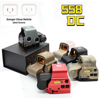 E*T*CH 558 DC* Green Red Dot Holographic Sight Airsoft Hunting W/ G33/G43/G45 3X 5X Magnifier Fit 20mm Rail Mounts & QD Lever