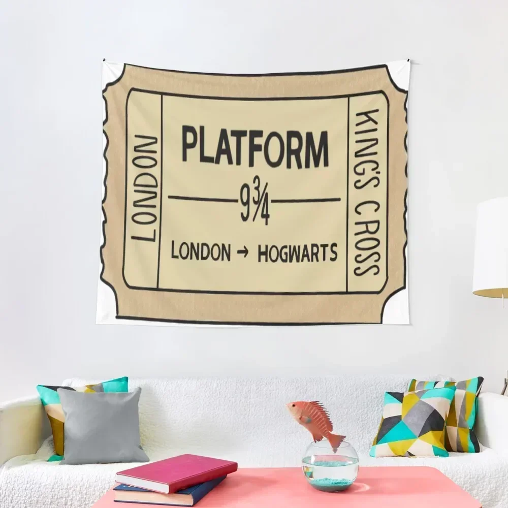 

Platform 9 3/4 ticket Sticker Wall Hangings Decoration Decorations For Room Custom Tapestry Funny Tapestry