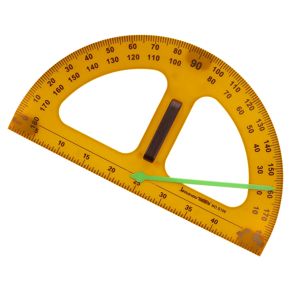 

Plastic Protractor Convenient Protractor 180 Degree Measuring Tool for Geometry Math Angle Teacher Aid Drafting Tool