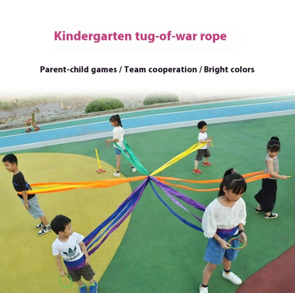 Colorful Tug Of War Ten Way Tension Rope Children's Sensory Integration Outdoor Activity Equipment Parent-Child Interaction