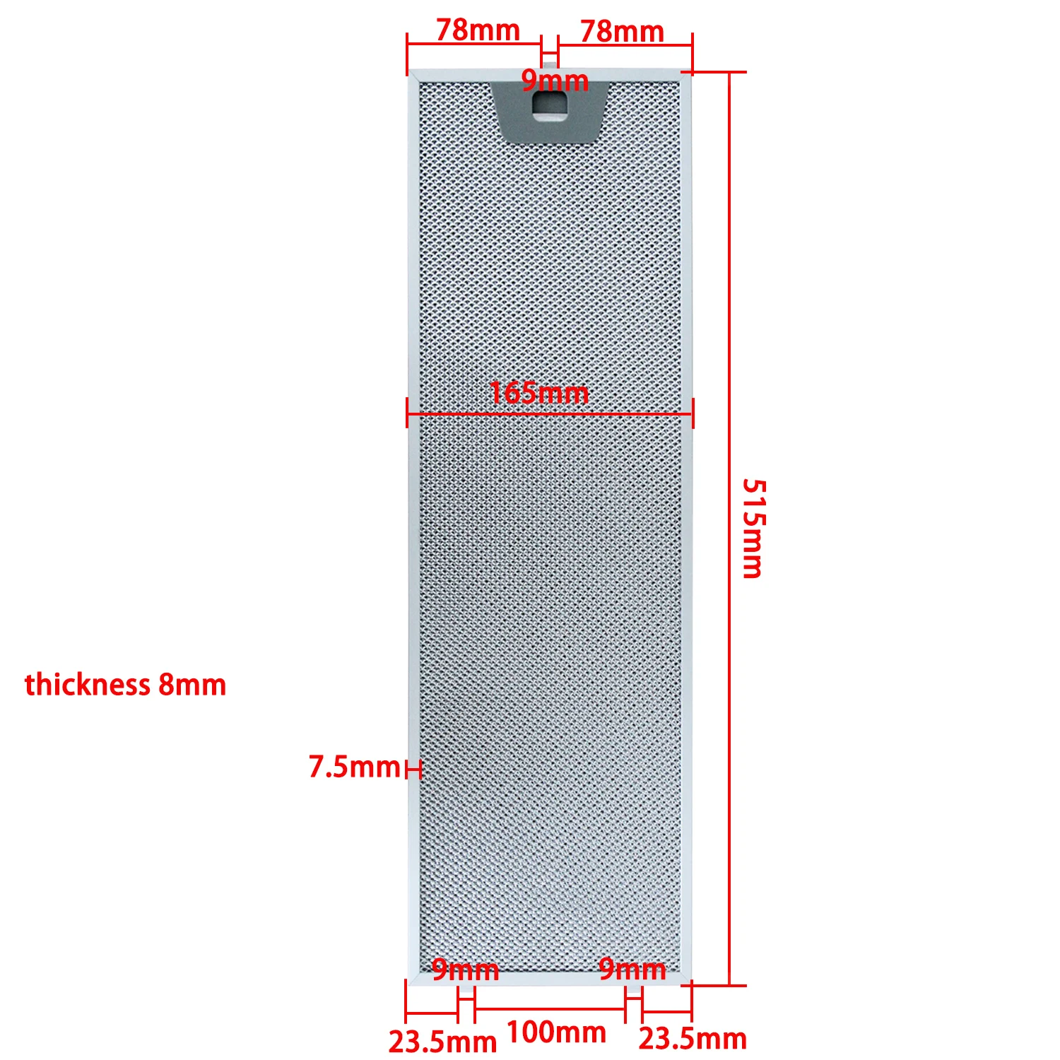 طباخ هود مجموعة مرشحات 515x165 + 515x185 ملم المطبخ النازع شفاط المطبخ الشحوم تصفية الألومنيوم